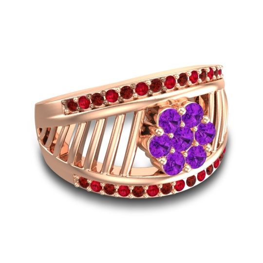 Statement Floral Pave Japa Ring