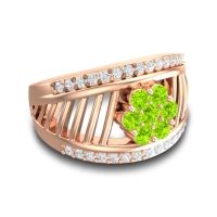 Statement Floral Pave Japa Ring