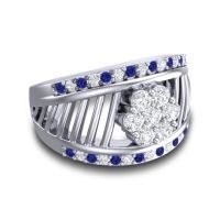 Statement Floral Pave Japa Ring
