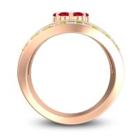 Statement Floral Pave Japa Ring