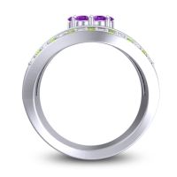 Statement Floral Pave Japa Ring