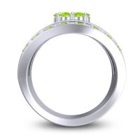 Statement Floral Pave Japa Ring