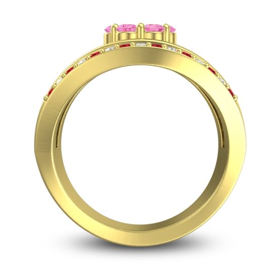 Statement Floral Pave Japa Ring