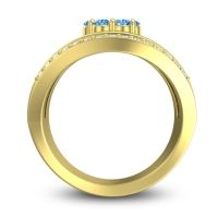 Statement Floral Pave Japa Ring