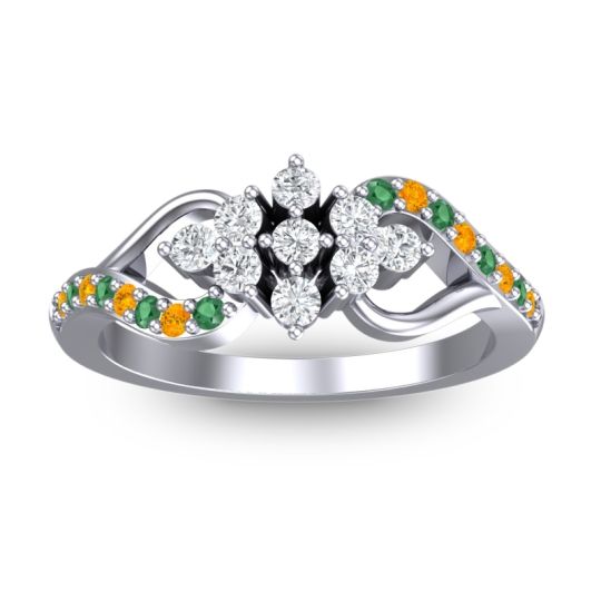 Simple Pave Torana Ring