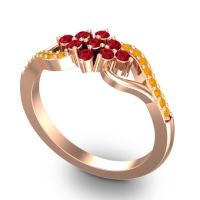 Simple Pave Torana Ring