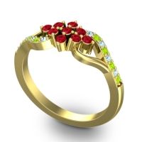 Simple Pave Torana Ring