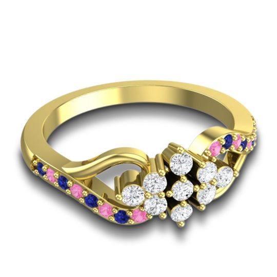 Simple Pave Torana Ring