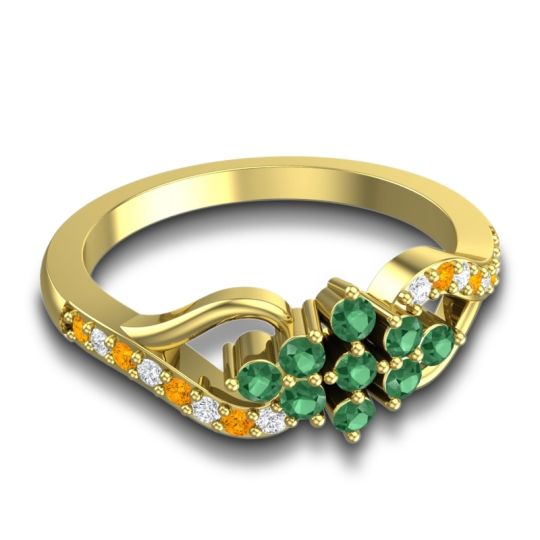 Simple Pave Torana Ring