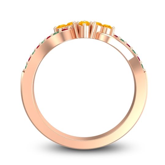 Simple Pave Torana Ring