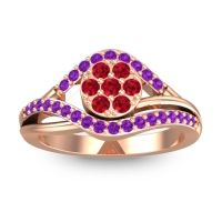 Statement Floral Pave Vitati Ring