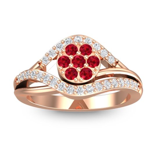Statement Floral Pave Vitati Ring