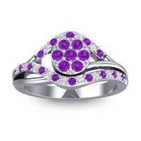 Statement Floral Pave Vitati Ring