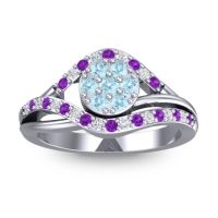 Statement Floral Pave Vitati Ring