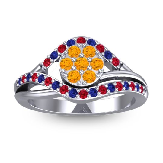 Statement Floral Pave Vitati Ring