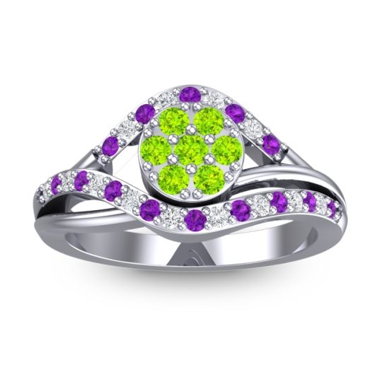 Statement Floral Pave Vitati Ring