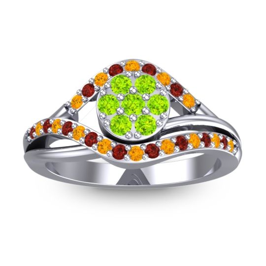 Statement Floral Pave Vitati Ring