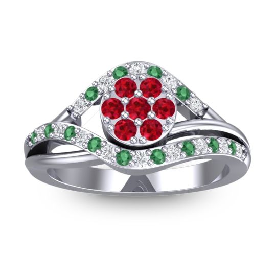 Statement Floral Pave Vitati Ring