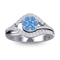 Statement Floral Pave Vitati Ring