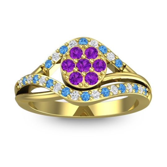 Statement Floral Pave Vitati Ring