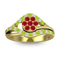 Statement Floral Pave Vitati Ring