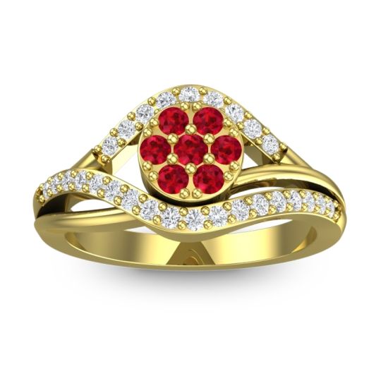 Statement Floral Pave Vitati Ring