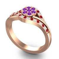 Statement Floral Pave Vitati Ring
