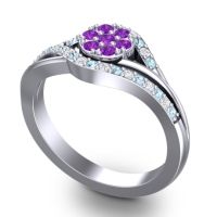 Statement Floral Pave Vitati Ring