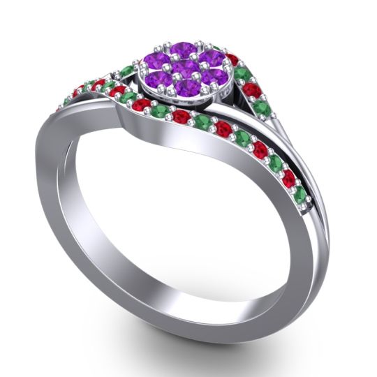 Statement Floral Pave Vitati Ring