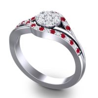 Statement Floral Pave Vitati Ring