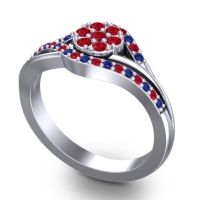 Statement Floral Pave Vitati Ring