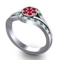 Statement Floral Pave Vitati Ring