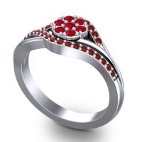 Statement Floral Pave Vitati Ring