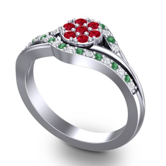 Statement Floral Pave Vitati Ring