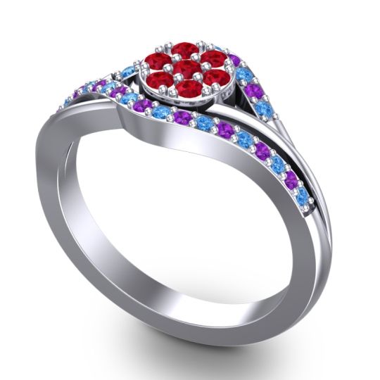 Statement Floral Pave Vitati Ring