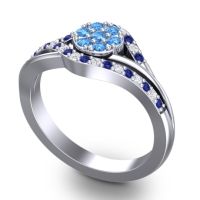 Statement Floral Pave Vitati Ring