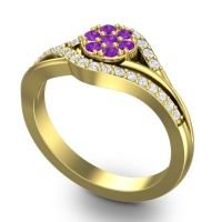 Statement Floral Pave Vitati Ring