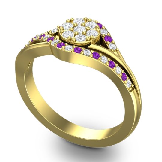 Statement Floral Pave Vitati Ring