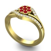 Statement Floral Pave Vitati Ring