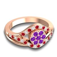 Statement Floral Pave Vitati Ring
