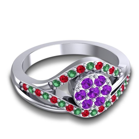 Statement Floral Pave Vitati Ring