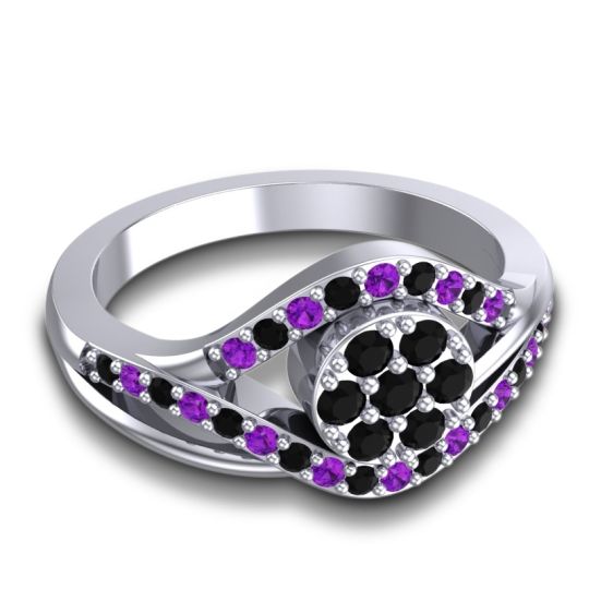 Statement Floral Pave Vitati Ring