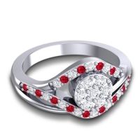 Statement Floral Pave Vitati Ring