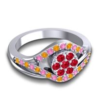 Statement Floral Pave Vitati Ring
