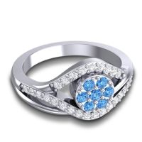 Statement Floral Pave Vitati Ring