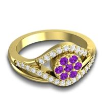 Statement Floral Pave Vitati Ring