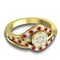 Statement Floral Pave Vitati Ring