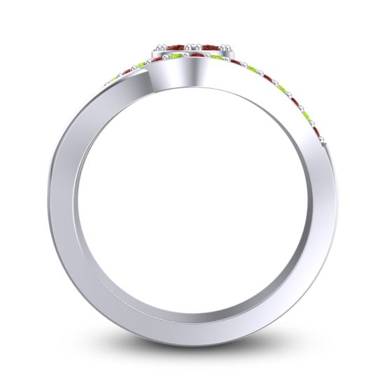 Statement Floral Pave Vitati Ring