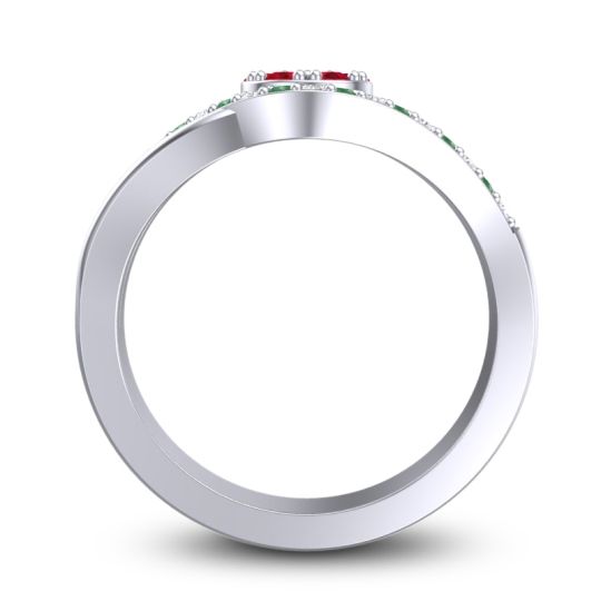 Statement Floral Pave Vitati Ring