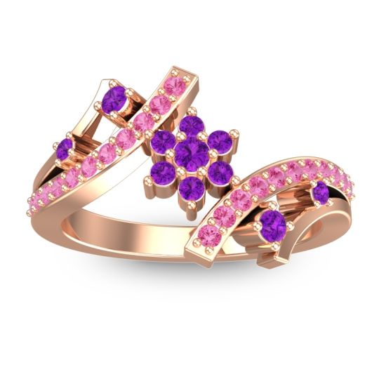 Simple Floral Pave Pippala Ring